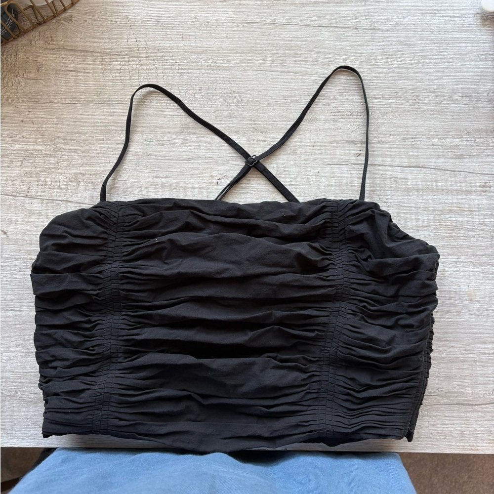 Madewell cropped poplin top